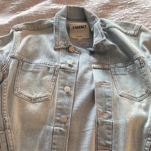 L'AGENCE Sky Blue Denim Jacket